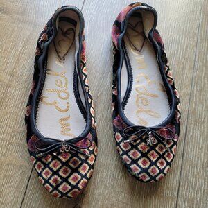 Sam Edelman Velvet "Felicia" Ballet Flats Shoes